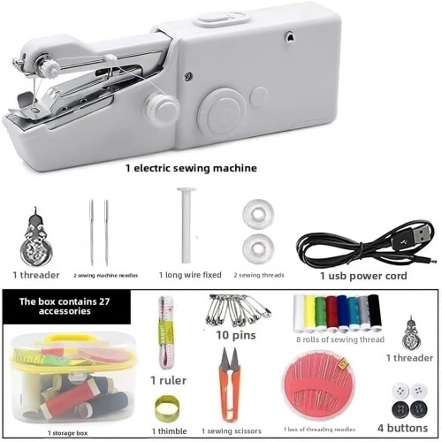 Pureutil Mini Handheld Sewing Machine Cordless Portable 2
