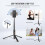 57.9in Selfie Stick Tripod with Phone Holder and Remote for iPhone and Android 3