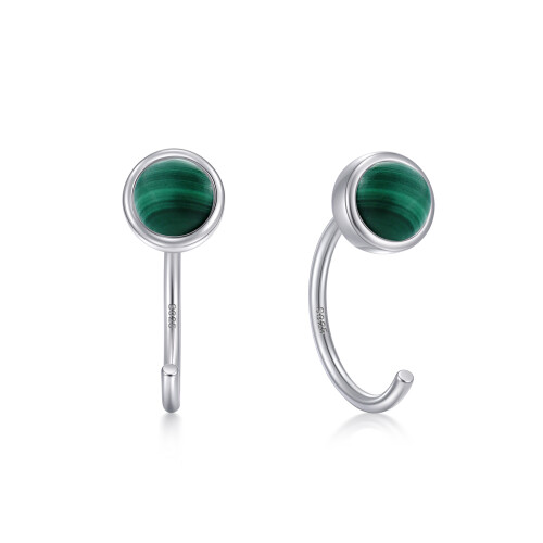 925 Sterling Silver Half Hoop Earrings Hypoallergenic