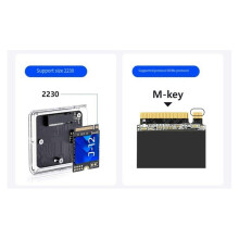 ORICO 2230 Mobile M.2 SSD Hard Drive Enclosure NVME External TYPE-C Transparent Convenient Hard Drive Enclosure