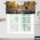 Black Bear Window Valance Rustic Fall Theme 54x18 in 1 Panel 1