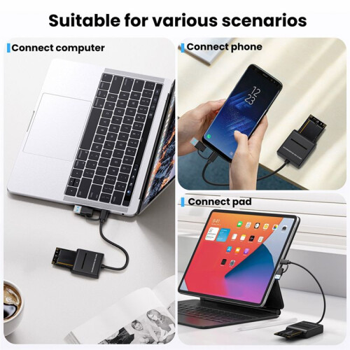 MSATA Easy Drive Cable Type C  External Hard Drive Enclosure 6Gbps High Speed Solid State Drive Cable,A
