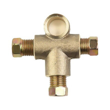 3-Way Brake T-Fitting with M10 Male Nuts and 10mm Pipe