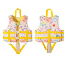 (White,S)Kinder Wasserrettungsweste mit weicher Polsterung zum Schwimmen Drift Spielen und