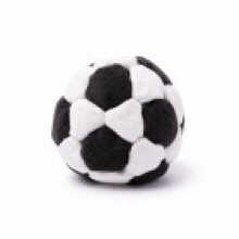 (Black White)Child Plush Soccer Ball For Training And Play With Soft Material Portable Design