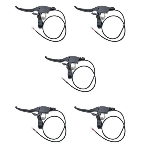 5X Alavanca de Freio de Alça de Scooter Elétrica 2 em 1 com Campainha de Liga de Alumínio para Acessórios de Scooter de 8,5 Polegadas 1