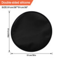 (36inch)Fire Pit Mat Silicone Glass Fiber Fireproof Cover For Garden And Heat Resistance