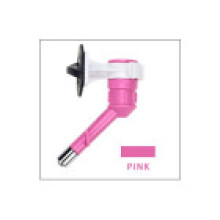 (Pink)Kit de beber portátil para cachorro gato dispensador de água garrafa cabeça fonte