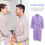 Unisex Violet Waffle Bathrobe Quick-Drying Comfortable 4