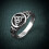 Brass Finger Ring with Knot Pattern Silver US Size 9 2