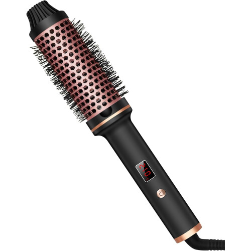 Heated Round Brush 38mm with LCD Temp Control 120–210C