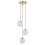 Pendant Ceiling Light Multi Arm 3 Way Gold Globe Shades Dimmable Adjustable 2