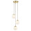 Pendant Ceiling Light Multi Arm 3 Way Gold Globe Shades Dimmable Adjustable 3