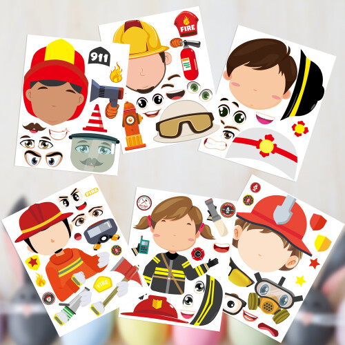 Grobro7 Fire Fighter Stickers Wall Book Pencil Case Decor 6 2