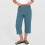Women's Capris Pants Blue Elastic Waist 2XL 2