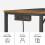 Computer Desk with Power Outlet and 3 Hooks Rustic Brown 4