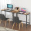 Computer Desk with Power Outlet and 3 Hooks Rustic Brown 7