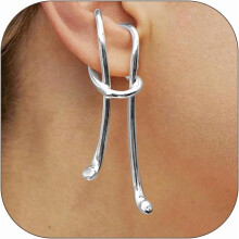 Gold Knot Ear Cuffs for Women Non-Piercing Round Huggie