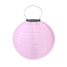 (Pink,20cm/7.87in)Lampe LED Tissu Solaire Fête Suspension Décoration Coloré Balcon Ornements Jardin