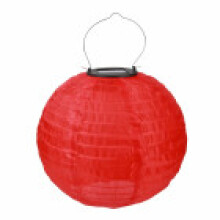 (Red,25cm/9.84in)Lampe LED Tissu Solaire Fête Suspension Décoration Coloré Balcon Ornements Jardin