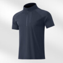 (Navy Blue,3XL)Polo Uomo Donna Seta Ghiaccio Elasticizzata Raffreddamento Tshirt per Jogging e Sport
