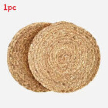 (Gourd Braid,33CM)Ensemble de sous-verres de table en bambou isolant tissé artisanal avec isolation pour usage domestique