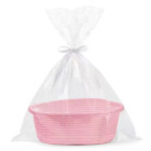 (Pink)Emballage cadeau de vacances panier de rangement minimaliste en coton avec matériau durable pour organisation à domicile