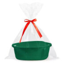 (Green)Emballage cadeau de vacances panier de rangement minimaliste en coton avec matériau durable pour organisation à domicile
