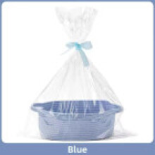 (Blue)Emballage cadeau de vacances panier de rangement minimaliste en coton avec matériau durable pour organisation à domicile