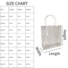 (StyleE) Transparent Bags Gift With Handles Waterproof Pvc Shopping Wedding Bags For