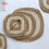 (Square Color, 38CM) Insulator Hanrafted Woven Bamboo Table Coaster Set With Insulation Home Use For 1