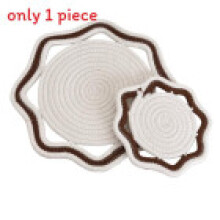 (Deep Brown,30cm)Ensemble de sous-verres en corde de coton octogonal créatif avec tissu non tissé résistant à la chaleur pour