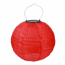 (Red,25cm/9.84in)Lámpara LED Solar Tela Fiesta Colgante Decoración Colorida Balcón Adornos Jardín