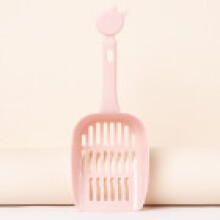(Pink,259.5cm)Highquality Cat Scooper With Thickened Plastic Mesh Pet Waste Cleaning Tool