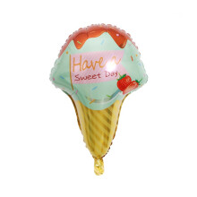 (Green Ice Cream) Fun Balloon Hawaiian Pineapple Flamingo Aluminum Foil Decorations Party Wedding
