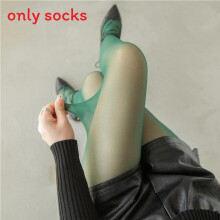 (Green, Plus Size) Sheer Pantyhose 30d Nylon Stockings With Antitangle Technology For Summer