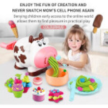 Rainbow Colour Plasticine Set Bundle 19 Pcs Accessories Noodle Toys Cutters