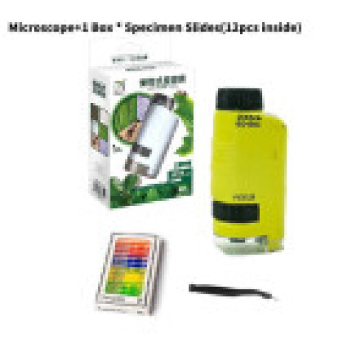 (Green) Portable Microscope Hd Primary School Science Education Experiment Toy Gift