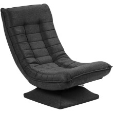 Swivel Armchair Chair, 5-Fold Adjustable Lazy High Lounge, Folding Swing Chair 360-Degree Rotatable With Adjustable Backrest
