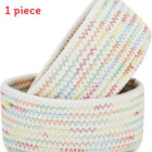(Multicolor, 17x7cm) Round Organizer Plastic With Woveninspired Design For Home Office And Storage Needs Closet