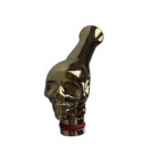 (Gold)Skull Shaped Cigarette Butt Filter Nozzle Nebulizer Durable Lightweight Tool
