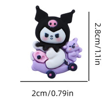 (Kuromi)Sanrio Resin Cartoon Figuer Toys Diy Phone Case Ornaments Accessories Decor Cake
