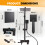 Black Bathroom Shower Mixer Bar Modern 3-Function Anti-Calc System Overhead Rainfall Shower 2