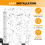 Black Bathroom Shower Mixer Bar Modern 3-Function Anti-Calc System Overhead Rainfall Shower 3