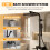 Black Bathroom Shower Mixer Bar Modern 3-Function Anti-Calc System Overhead Rainfall Shower 4