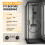Black Bathroom Shower Mixer Bar Modern 3-Function Anti-Calc System Overhead Rainfall Shower 7