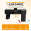 Black Bathroom Shower Mixer Bar Modern 3-Function Anti-Calc System Overhead Rainfall Shower 8