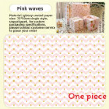 (Wavy)Papel de envolver cumpleaños rosa lindo regalo niñas hojas envolventes para Navidad día de la madre San Valentín