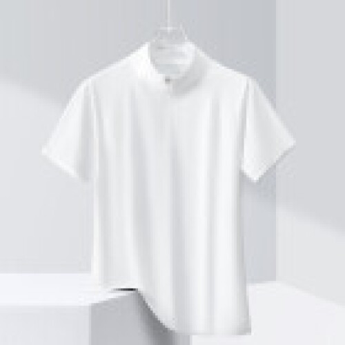 (White,3XL)Polo Uomo Donna Seta Ghiaccio Elasticizzata Raffreddamento Tshirt per Jogging Sport e
