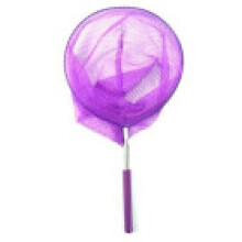 (Purple)Kids Extendable Telescopic Handle Fishing Bug Butterfly Catching Bugs Mesh Net